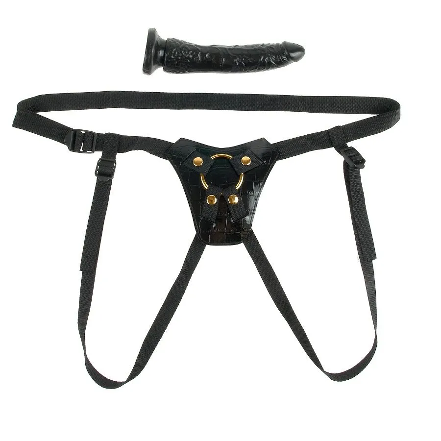 Strap-on donna regolabile, dildo morbido 18 cm con imbracatura