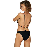 Thumbnail for Costume Bikini Nero Sexy con Dettagli Decorativi - Taglia L