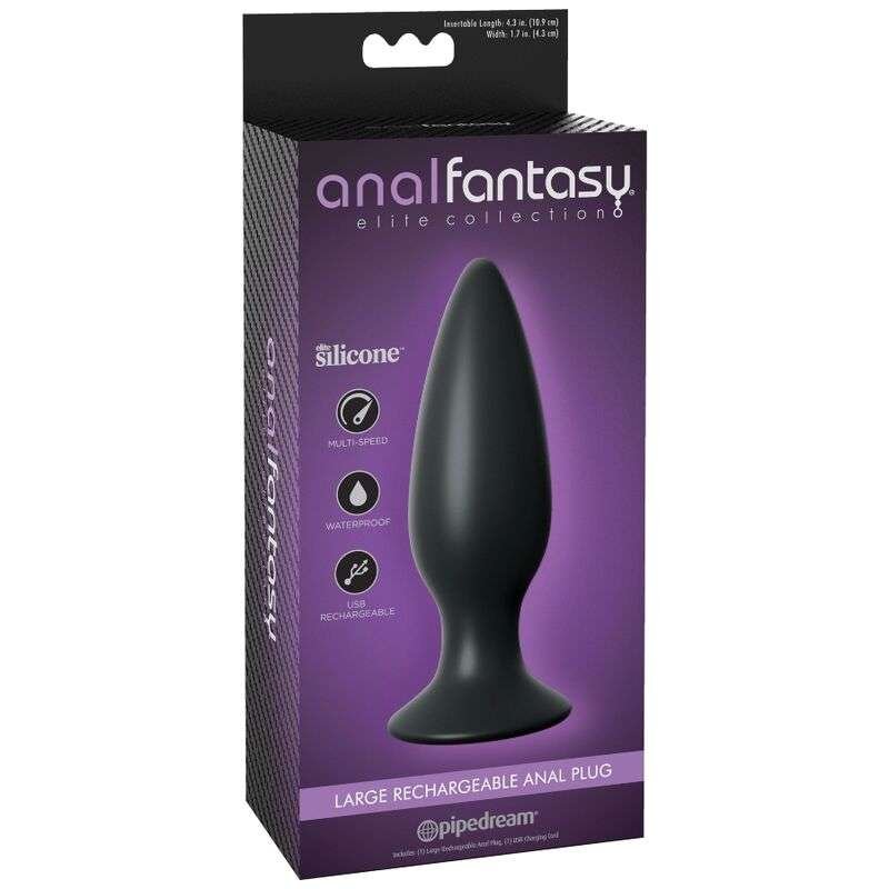 Plug anale ricaricabile Elite Silicone con Vibrazione Potente