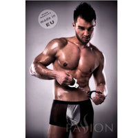 Thumbnail for Boxer Uomo Semi Trasparente Nero e Argento – Eleganza e Comfort S/M