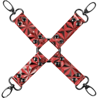 Thumbnail for Croce in Pelle Vegana per Bondage Completo – Colore Rosso e Nero