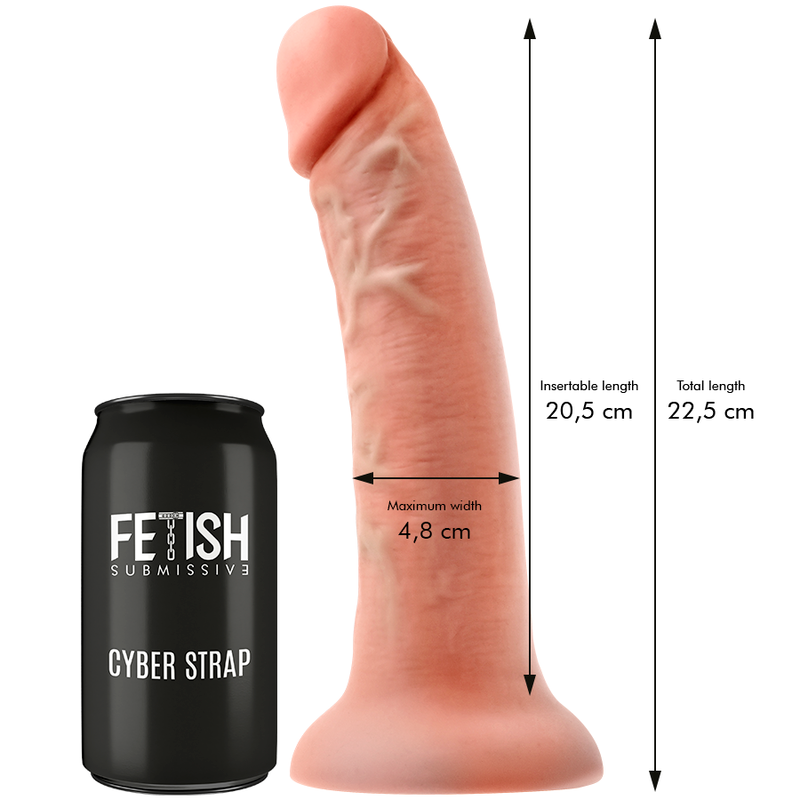 Strapon Realistico in Silicone con Vibrazione e Tecnologia Watch Me