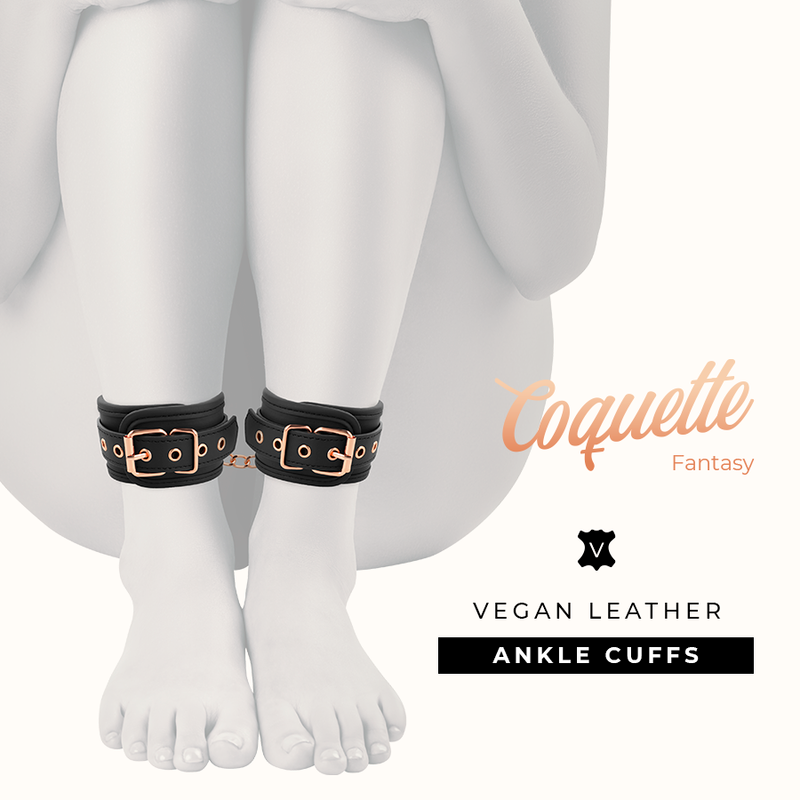 Cavigliere BDSM in pelle vegana regolabili, comfort ed eleganza