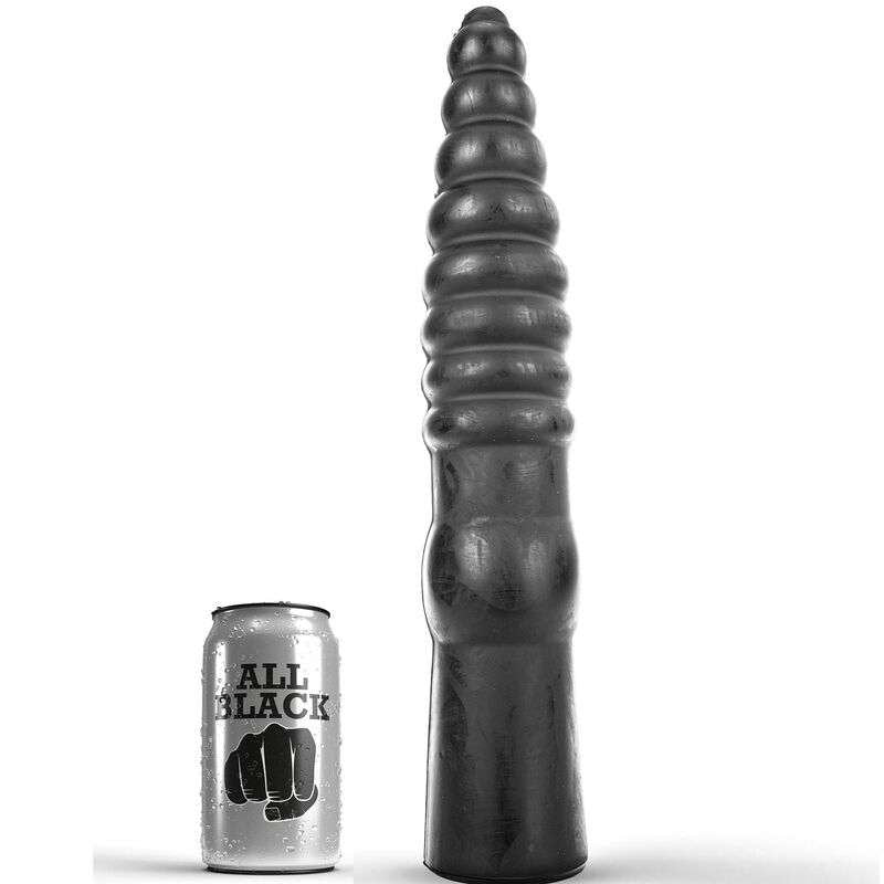 Dildo All Black Lunghezza Scanalata 33 cm – Giocattolo Intimo Elegante