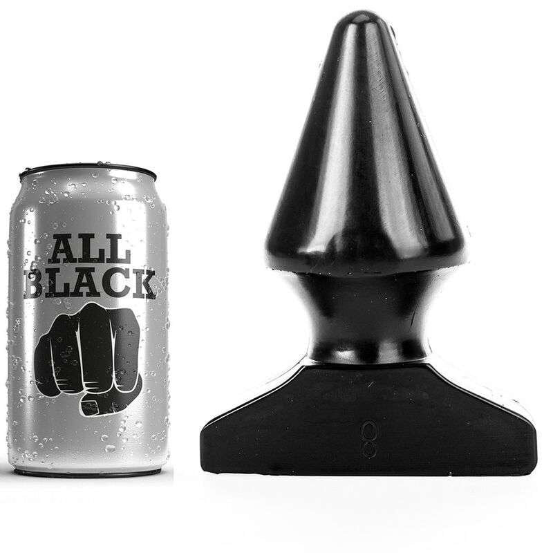 Plug Anale All Black Cono Impermeabile per Piacere e Stretching