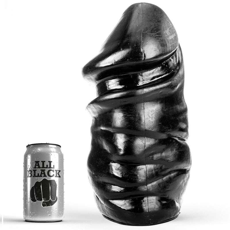 Dildo All Black con Albero a Cupola – Trazione Solida e Sicura