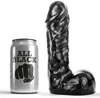 Thumbnail for Dildo All Black Venato Morbido e Flessibile per Piacere Completo