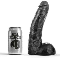 Thumbnail for Dildo All Black Venato Morbido e Flessibile per Piacere Duale