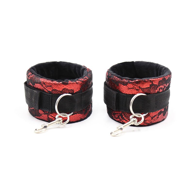 Set Accessori Fetish Ohmama in Velluto Rosso e Nero, Regolabile