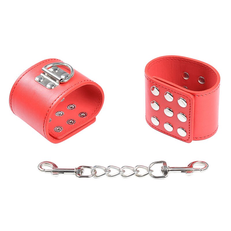 Manette Rosse Regolabili con Catena in PVC e Ferro – Piacere Sicuro