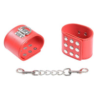 Thumbnail for Manette Rosse Regolabili con Catena in PVC e Ferro – Piacere Sicuro