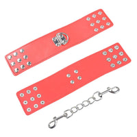 Thumbnail for Manette Rosse Regolabili con Catena in PVC e Ferro – Piacere Sicuro