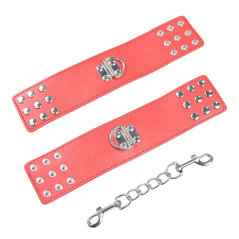 Manette Rosse Regolabili con Catena in PVC e Ferro – Piacere Sicuro
