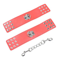 Thumbnail for Manette Rosse Regolabili con Catena in PVC e Ferro – Piacere Sicuro