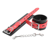 Thumbnail for Fermapolsi BDSM in Pelle Rossa e Nera – Ohmama Fetish Regolabili