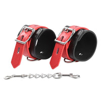 Thumbnail for Fermapolsi BDSM in Pelle Rossa e Nera – Ohmama Fetish Regolabili