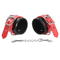 Thumbnail for Fermapolsi BDSM in Pelle Rossa e Nera – Ohmama Fetish Regolabili