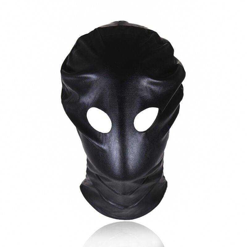 Cappuccio Fetish Nero Unisex Senza Foro per la Bocca - Qualità Premium