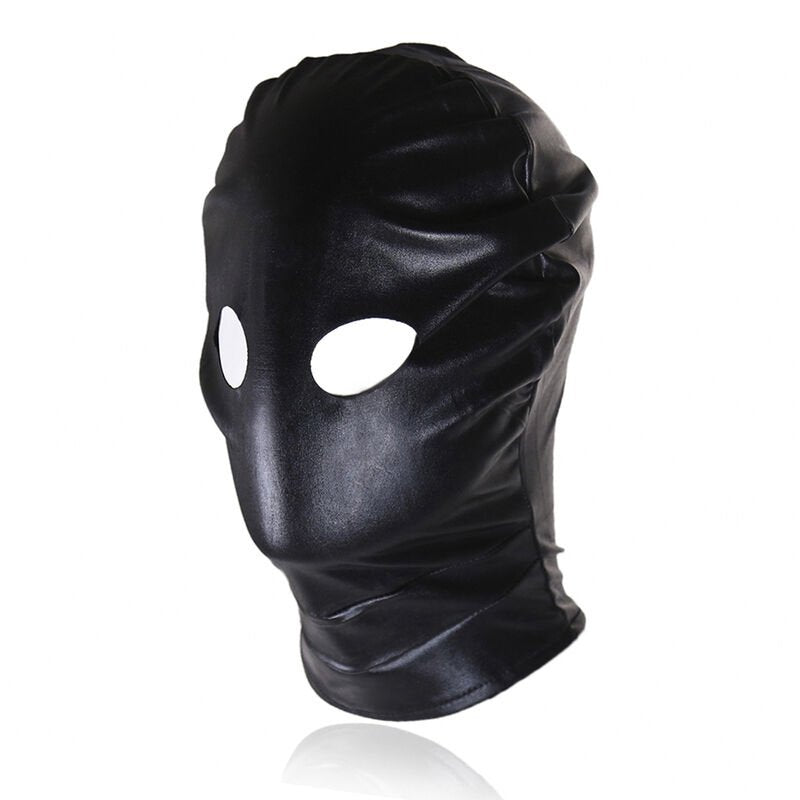 Cappuccio Fetish Nero Unisex Senza Foro per la Bocca - Qualità Premium