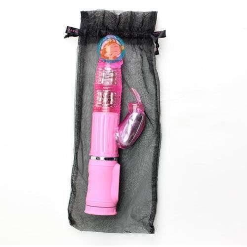 Vibratore Rotante con Coniglio Stimolante Rosa 27 cm 5 Funzioni