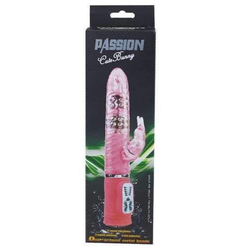 Vibratore Rotante con Coniglio Stimolante Rosa 27 cm