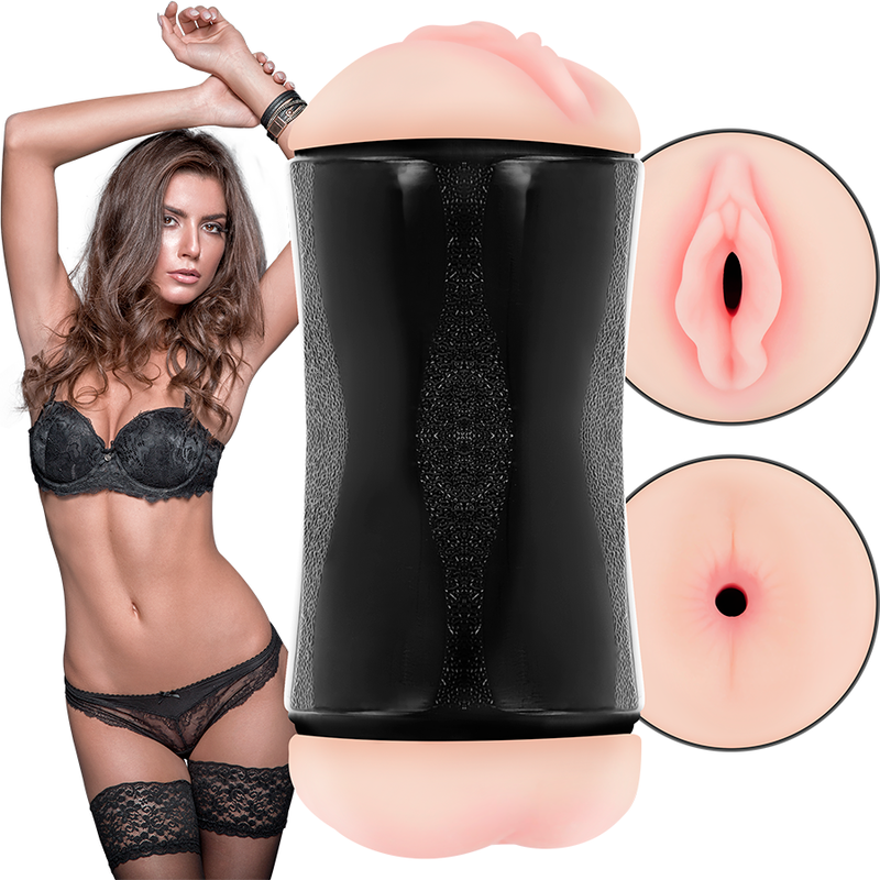 Masturbatore Doppio Ingresso Vagina e Ano Realistico in TPE