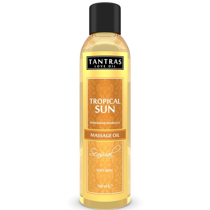Olio da Massaggio Tropical Sun con Feromoni - 150 ml per Sensualità