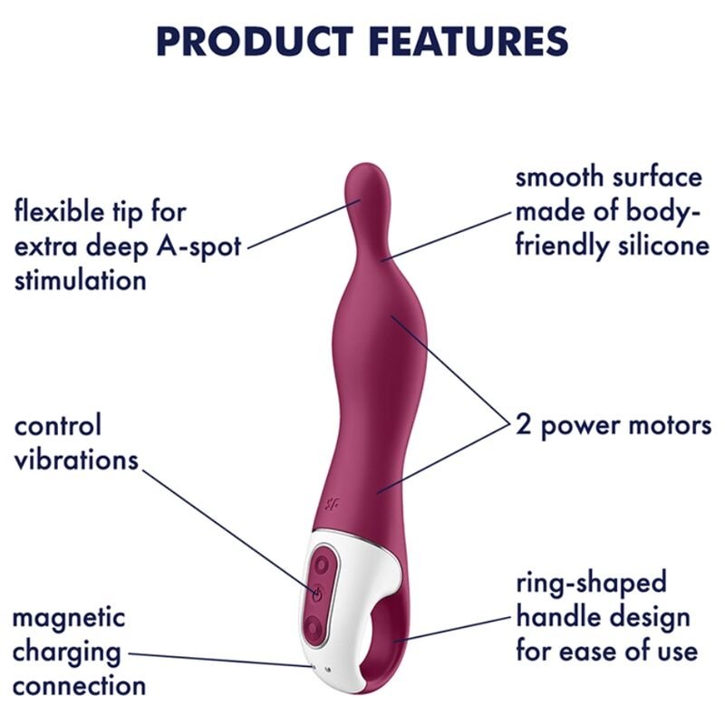 Stimolatore Punto A Satisfyer A-Mazing 1, Vibrazione Profonda e Waterproof