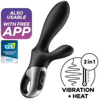 Thumbnail for Vibratore anale riscaldante con app e doppio stimolo per uomo e donna