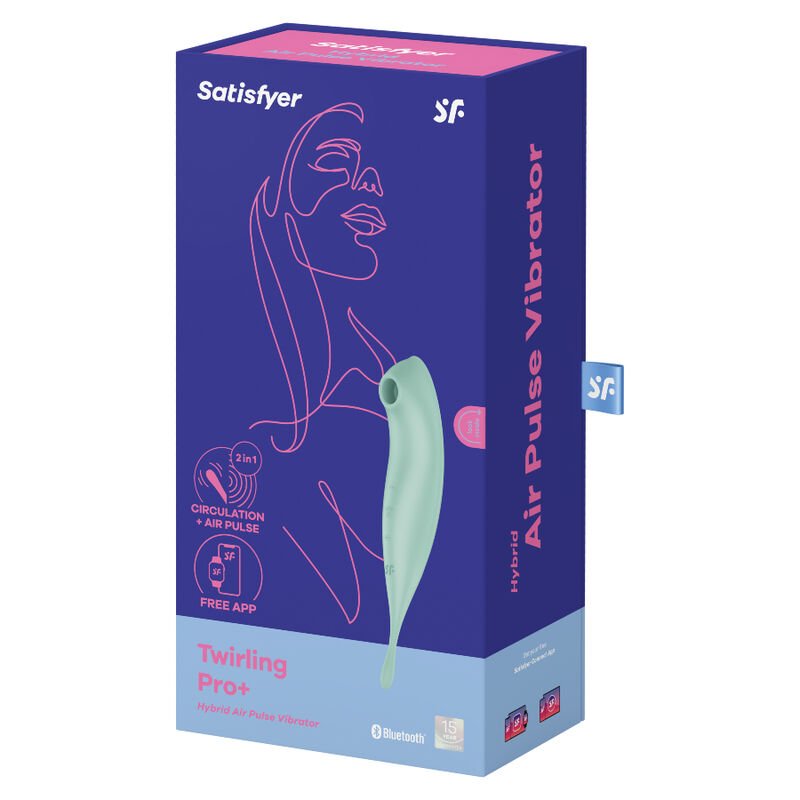 Twirling Pro+ Vibratore a Onde di Pressione App-Control, Dual Motion