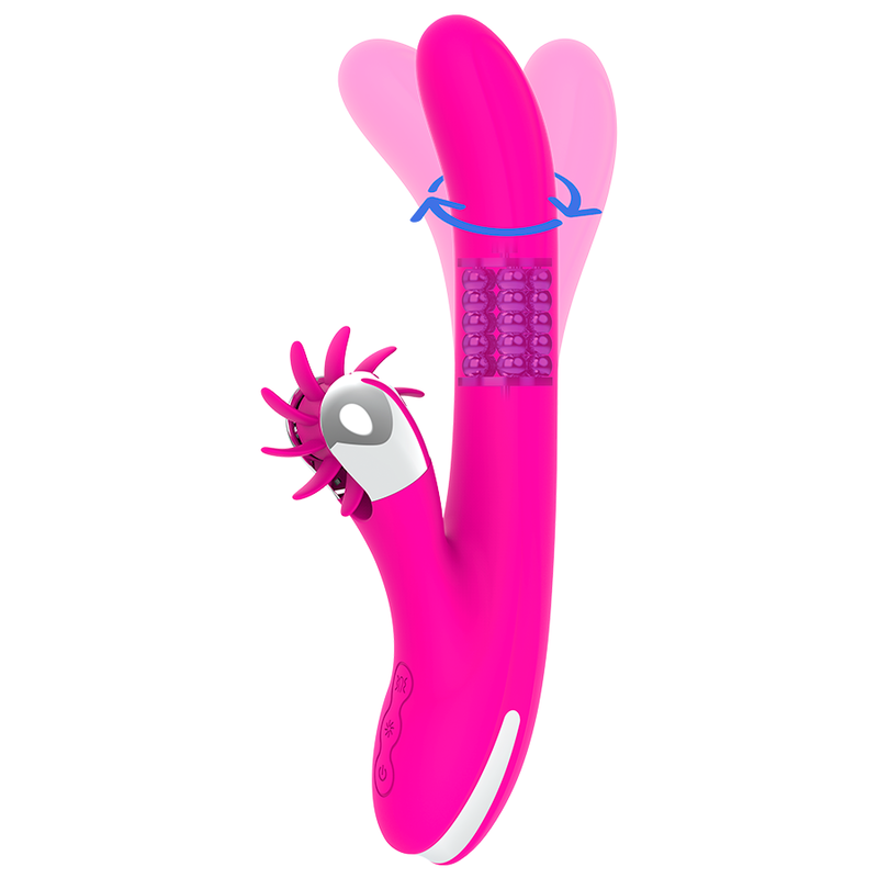 Vibratore Rotante Diversia Bunny con Sferas e Punto G, Silicone Soft
