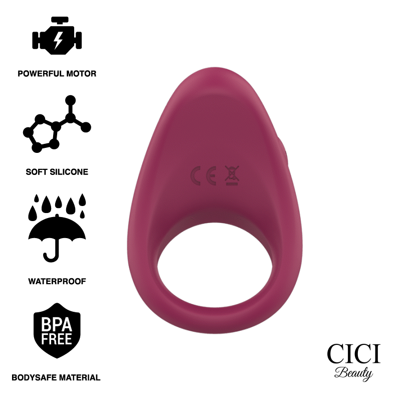 Anello Vibrante Premium Silicone con Motore Potente e 7 Modalità