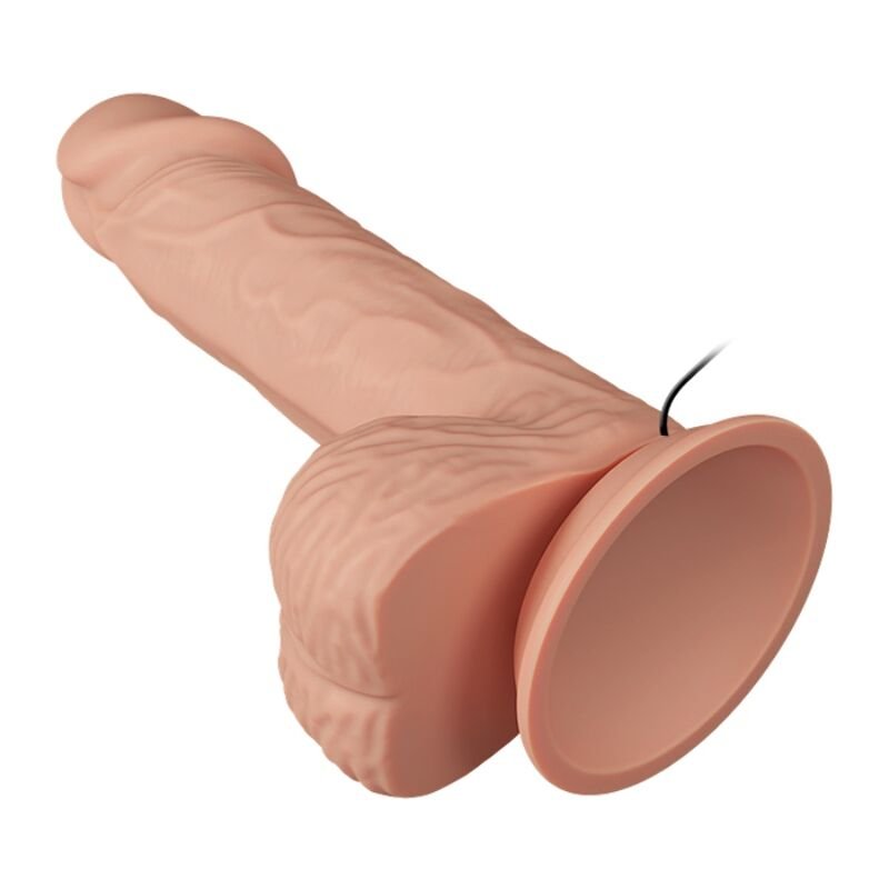Dildo Realistico con Vibrazione e Base Sottovuoto - 20 cm in TPR