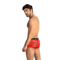 Thumbnail for Boxer Uomo Anais Brave con Pizzo Rosso e Stampa Floreale