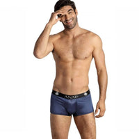 Thumbnail for Boxer Uomo Navy a Righe in Raso, Comfort e Stile Sportivo