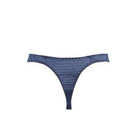 Thumbnail for Perizoma Uomo Navale in Raso Nero e Blu Navy – Comfort e Seduzione