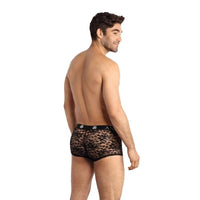 Thumbnail for Boxer Uomo Romantici in Pizzo Floreale Nero Elegante