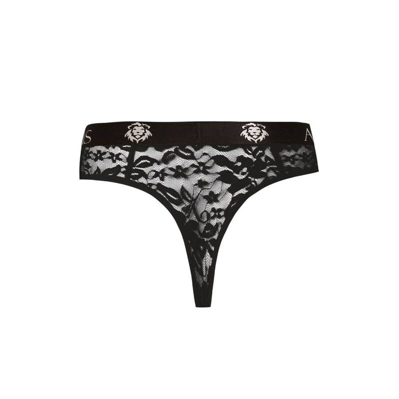 Stringa Uomo Romantica in Pizzo Nero Floreale Elegante e Confortevole