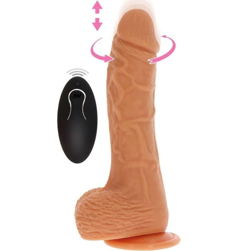 Dildo Vibrante Realistico con Movimenti Multi-Modalità e Ventosa