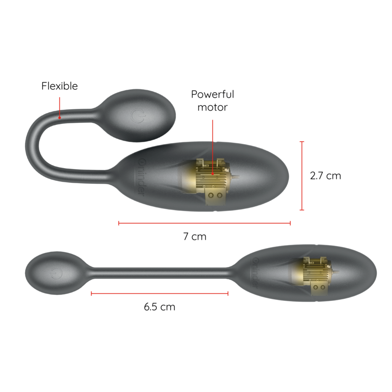 Uovo Vibrante ONINDER Denver Nero 7 x2.7 cm con App Gratuita