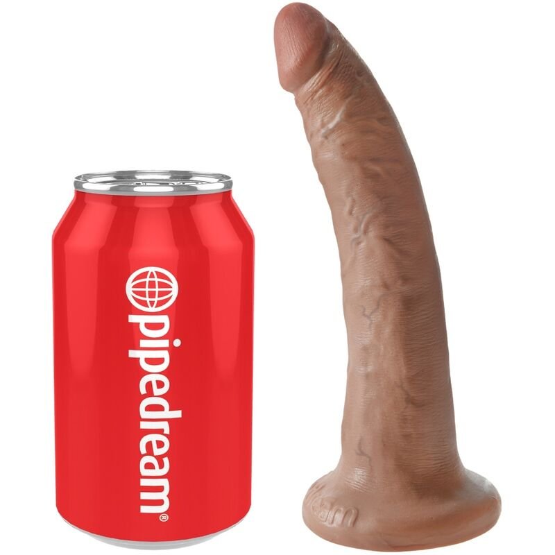 Dildo Realistico King Cock 19,5 cm, PVC Sicuro e Ipoallergenico