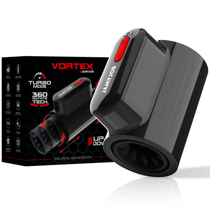 JAMYJOB VORTEX Masturbatore Uomo con Modalità Turbo e Silicone Morbido
