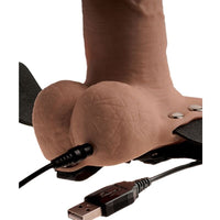 Thumbnail for Imbracatura realistico ricaricabile con vibrazione e testicoli 15 cm