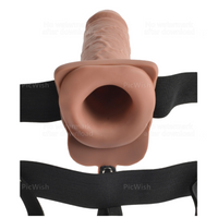 Thumbnail for Imbracatura Elastico Ricaricabile con Dildo Realistico e Vibrazioni