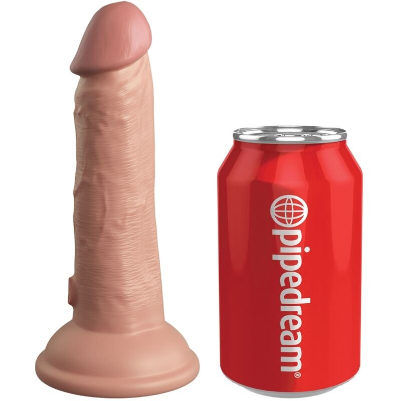 Dildo in Silicone King Cock Elite con Vibrazione e Ventosa Antiscivolo