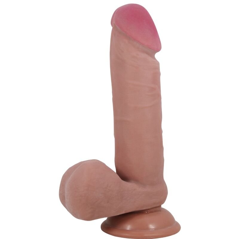 Dildo realistico con pelle scorrevole e ventosa, piacere multiorgasmico
