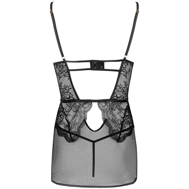 Set Sensuale in Pizzo e Rete Nera - Eleganza e Seduzione