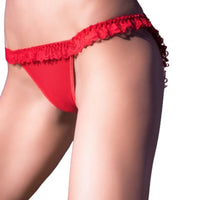 Thumbnail for Slip sexy in pizzo rosso per donna, seduzione e stile