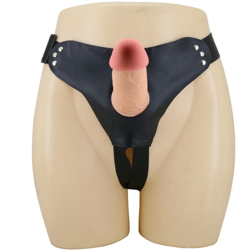 Dildo coniglio PRETTYLOVE con imbracatura regolabile e stimolazione intensa