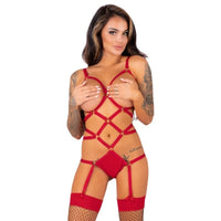 Thumbnail for Lingerie Thiara Red: Set Sensuale e Misterioso per Donne Audaci